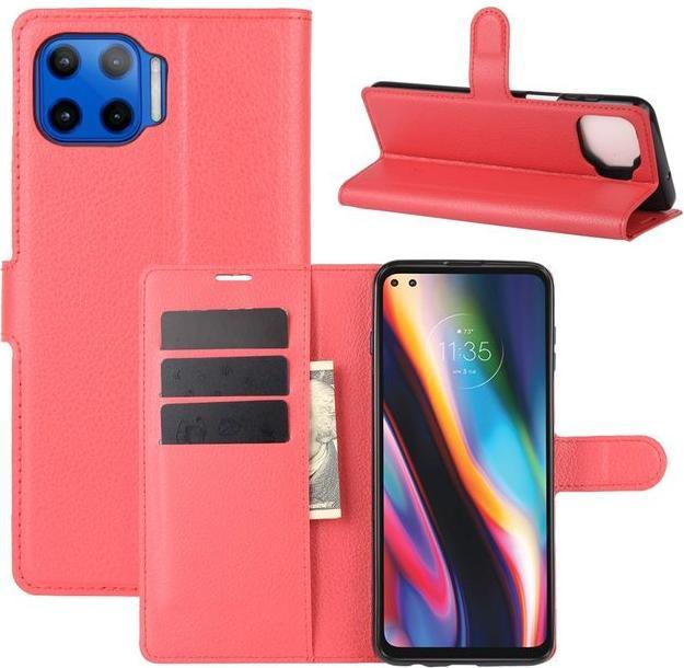 Actual product image MU Classic Litchi Leather Bookcover Series (Motorola Moto G 5G Plus)