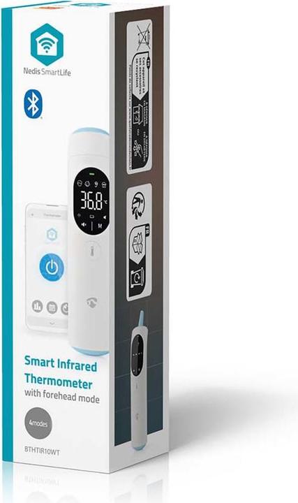 Actual product image Nedis SmartLife Infrared Thermometer | LED Display | Ear / Forehead | White (Ear, Forehead)