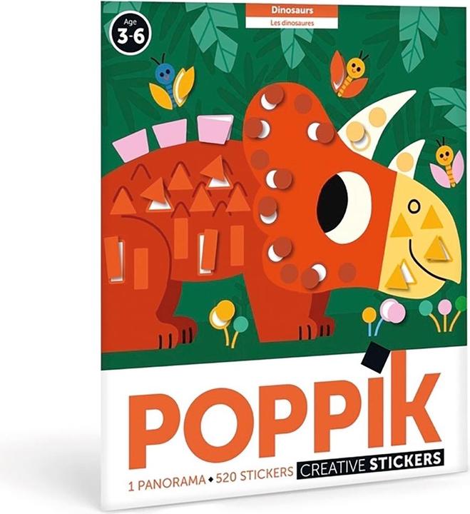 Image du produit Poppik Poster autocollant Panorama (1 poster + 520 autocollants), Dinosaures