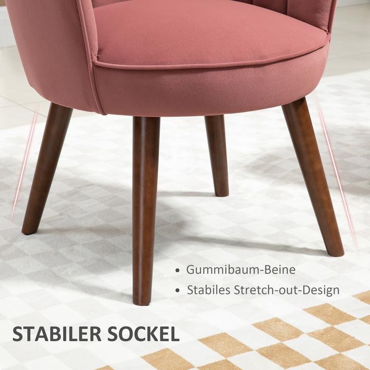 Produktbild Homcom Stuhl Lotusblumen-Design, Elegante Ergänzung für Ihren Wohnbereich, Luxuriöser Samt-Polyester Bezug