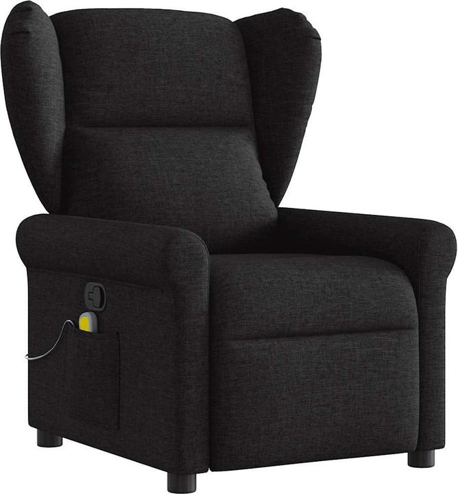 VidaXL Massagesessel Schwarz Stoff Massage TV-Sessel