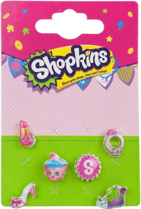 Immagine prodotto Shopkins Set di orecchini con statuetta per bambina in confezione da 6 pezzi (100% materiale sintetico)