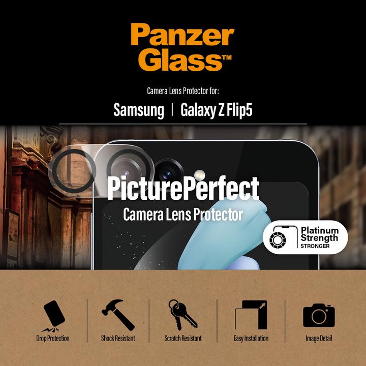 Immagine prodotto PanzerGlass PicturePerfect Protezione lente fotocamera Samsung Galaxy Z Flip 5 (1 Pezzo/i, Samsung Galaxy Z Flip5)