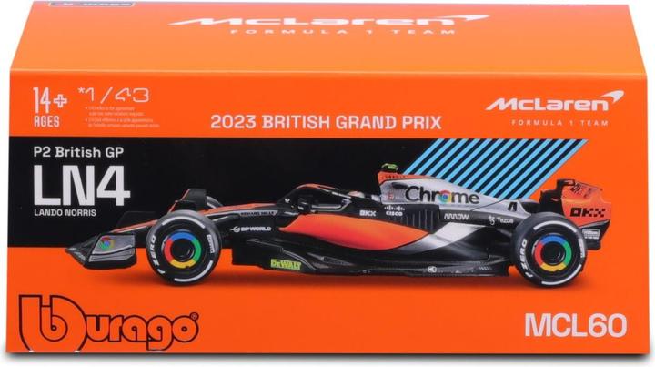 Actual product image Bburago McLaren F1 Team MCL60 Norris 2023