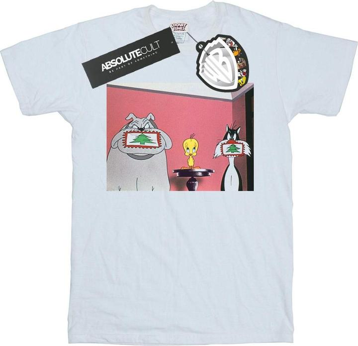 Looney Tunes Christmas Postcard TShirt (M)