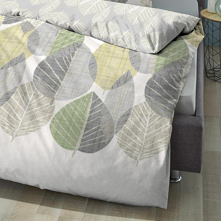 Produktbild Biberna Komfort Feinbiber Bettwäsche 4168-426 pistaziengrün (Bettwäsche Set, 155 x 220 cm, 80 x 80 cm)