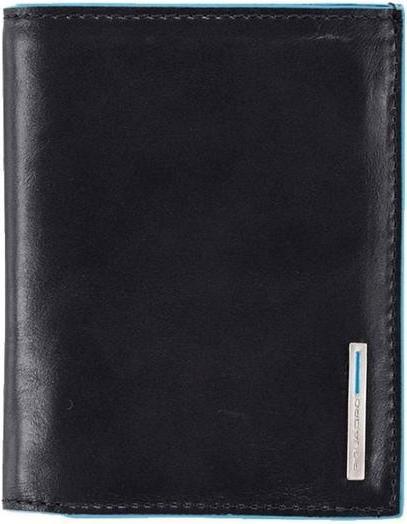 Image du produit Piquadro Blue Square Vertical Wallet 10 Cards With Coin Case Night Blue