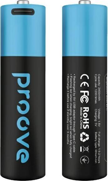 Immagine prodotto Varta Proove Rechargeable AA Batteries 2400mWh 2pcs black (2 pz., AA, 2400 mAh)