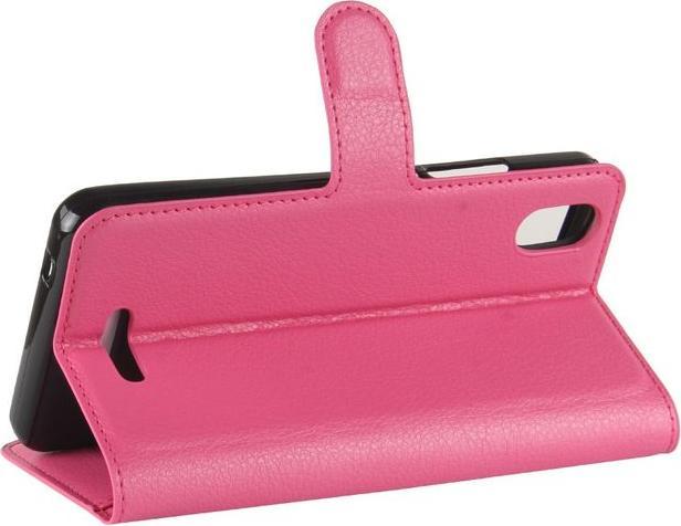 Produktbild MU Classic Magnetische Leder Hülle mit Litchitextur (Wiko Lenny 4 Plus)