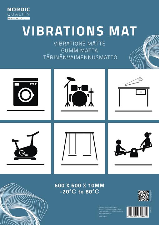 Actual product image Nordic Anti-vibration mat Quality 600x600x10mm