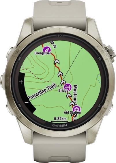 Image du produit Garmin Fenix 7S PRO GPS Montre multisports, Sapphire Solar Edition, blanc/or doux (42 mm)