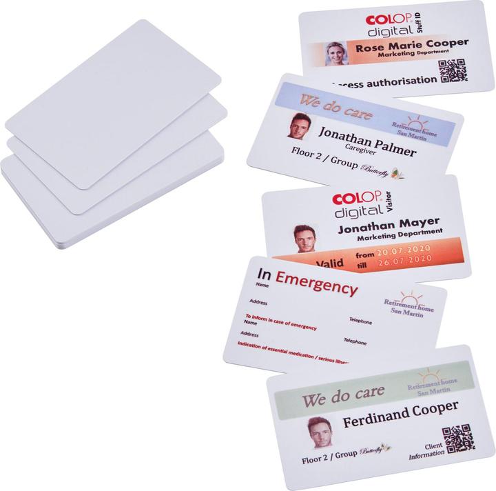 Produktbild Colop Etiketten PVC Karten 85.5 x 54 mm, 50 Stück