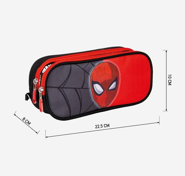 Image du produit Spiderman étui à crayons 2 compartiments, noir