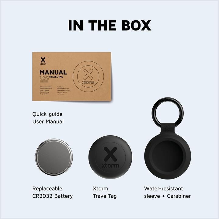 Actual product image Xtorm TravelTag 1 stück - IP64 (Apple)