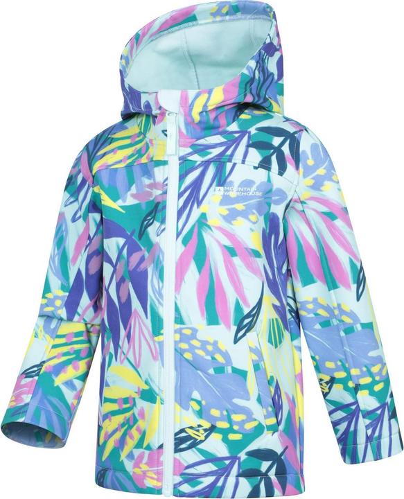 Actual product image Mountain Warehouse Childrens/Kids Exodus Printed Water Resistant Soft Shell Jacket (128)