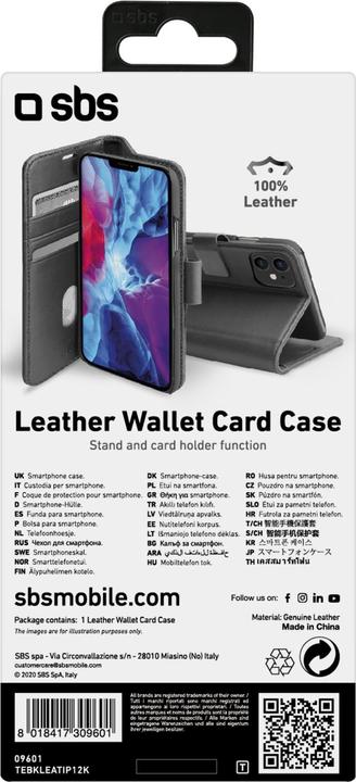 Actual product image SBS Genuine leather book (Apple iPhone 12 mini)
