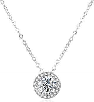 Beneto Luxury silver necklace with zircons AGS868 / 47