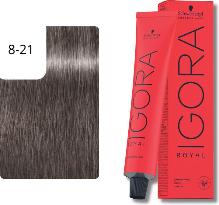 Actual product image Schwarzkopf Professional Igora Royal Take Over 8-211 (8-21 Light Blonde Ash Cendré)