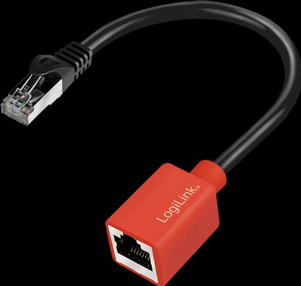 Immagine prodotto LogiLink Adattatore di protezione del dispositivo per connessioni RJ45 (adattatore a strappo) (SFTP, CAT6a, 0.20 m)
