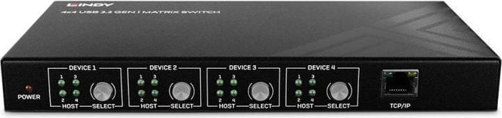 Image du produit Lindy 4x4 USB 3.2 Gen 1 Matrix Switch over IP
