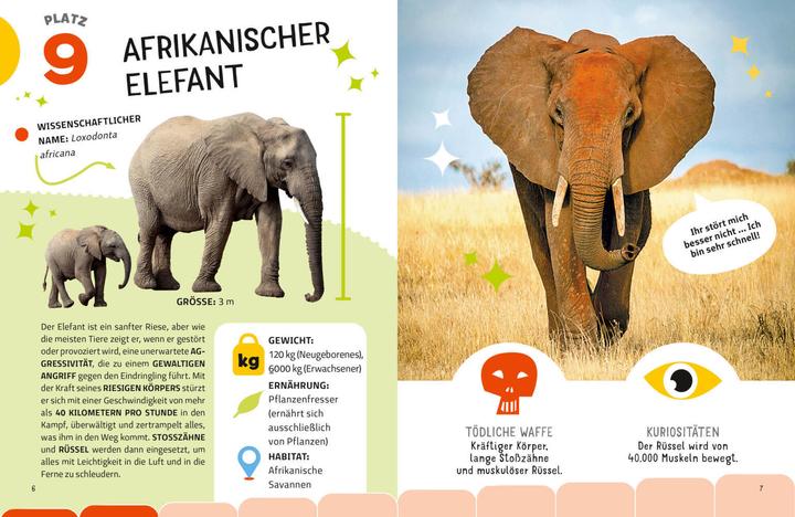 Produktbild National Geographic Die tödlichsten Tiere. Ein aufregendes Count-Down der gefährlichsten Tiere (Top Ten) (Deutsch, Massimo Miato, Cristina Banfi, 2024)