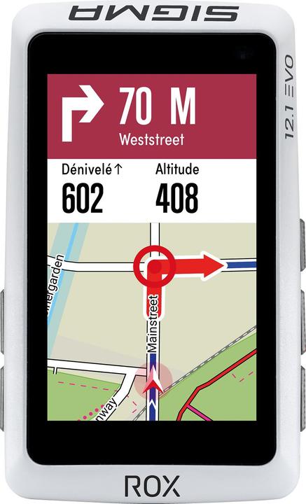 Image du produit Sigma Sport ROX 12.1 Evo GPS Fietscomputer - Night White - Set - Incl. ANT+/BLE borstriem/snelheids-/cadence sen
