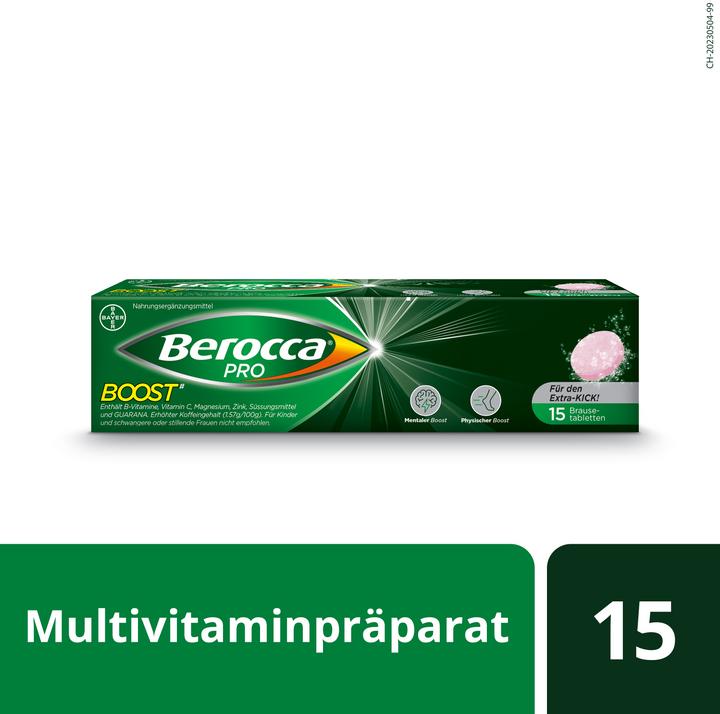 Actual product image Berocca Boost (15 Piece, Effervescent tablet, 102 g)