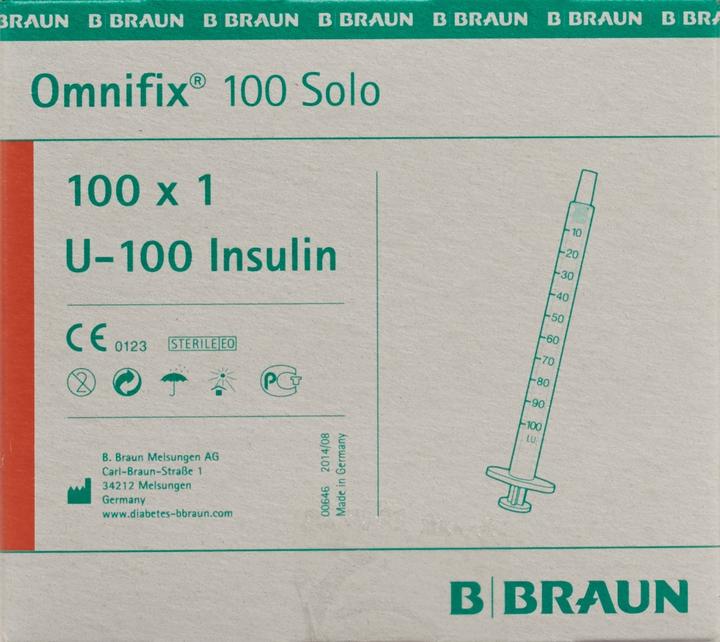Produktbild B.Braun 100 Insulin 1 ml solo L (Insulinspritze)