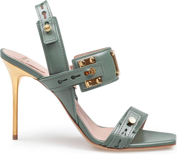 Actual product image Balmain leather sandal color green (37)