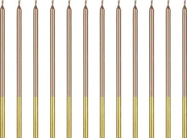 Produktbild Burga Geburtstagskerzen Roségold 14 cm 12 Stk