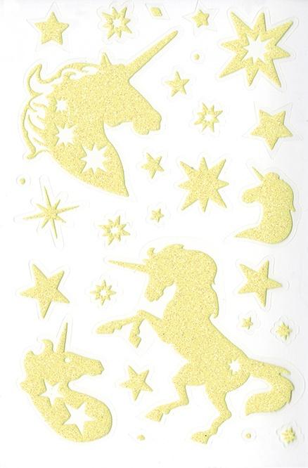 Immagine prodotto Clairefontaine Motif Sticker Fosfo Unicorno 2 fogli, 56 adesivi