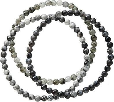 Evolution Group Set Of Beaded Bracelets Made Of Mineral Stones 43043.3 Black