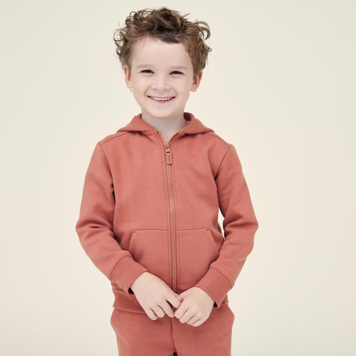 Actual product image Domyos Hooded jacket for babies/toddlers - terracotta (122)