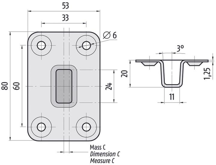 Actual product image Planet Floor closing troughs BM ø 10 mm (1 pcs.)