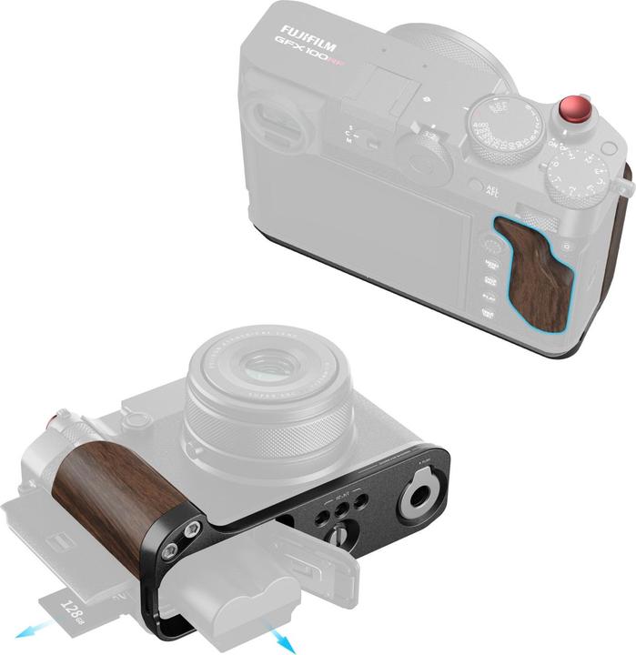 Actual product image SmallRig L-Winkel mit Holzgriff für FUJIFILM GFX100RF Schwarz (Grip)