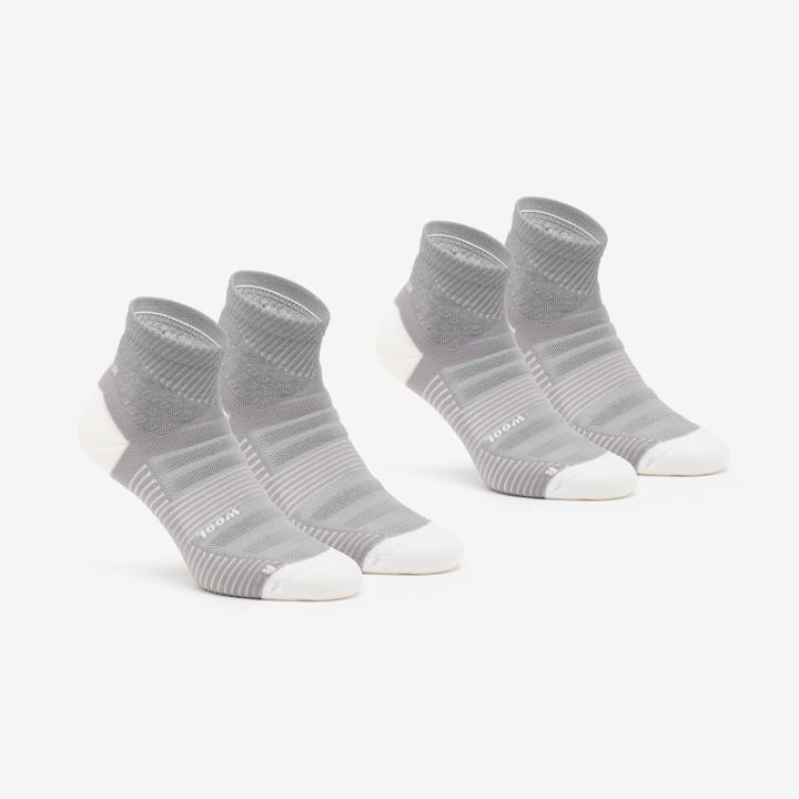 Actual product image Quechua Wandersocken halbhoch 2 Paar - Hike 900 grau (47, 50)