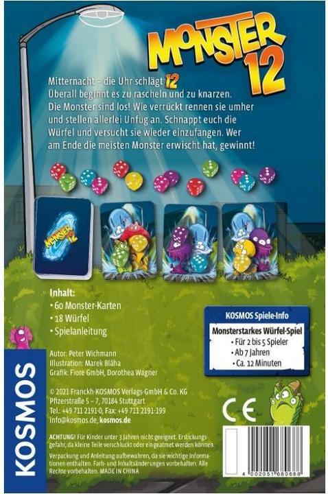 Actual product image Kosmos Family game Monster 12 (German)