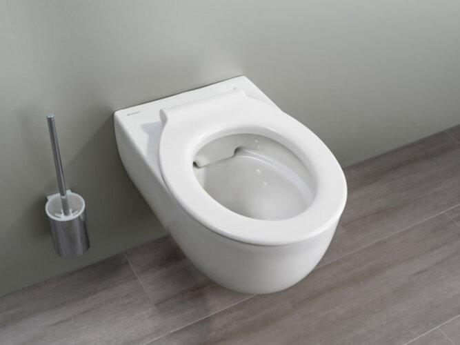Actual product image Geberit Keramag Renova Nr. 1 Comfort wall-hung WC, rimless, wall-hung, raised, closed form, 500.694