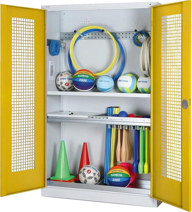 Immagine prodotto C+P Armadio modulare per attrezzature sportive con attrezzatura completa (HxLxP: 195x120x50 cm, con