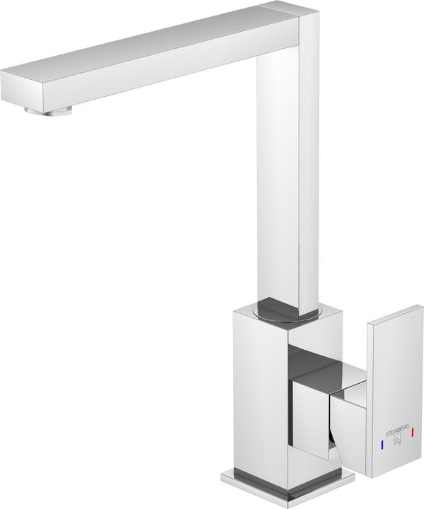 Produktbild Steinberg Serie 160 Waschtischarmatur, schwenkbar, mit Ablaufgarnitur, Ausladung 180mm, 1601500
