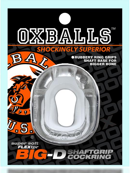 Actual product image Oxballs Big-D Shaft Grip Cockring Clear (4 cm)