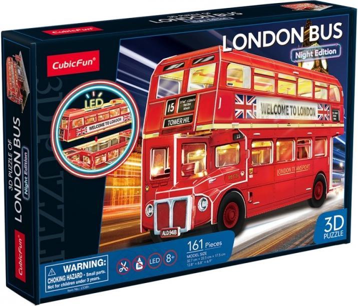Actual product image Dante 3D Puzzle London Bus L538H Cubic Fun (161 pieces)