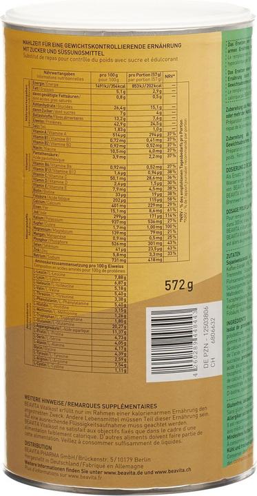 Valeurs nutritives et ingrédients Beavita Vital Food Plus Caffè Latte (Café, 1 pcs, 572 g)