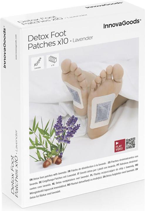 Produktbild InnovaGoods Detox Fusspflaster Lavender 10 Stück (Fussmaske)