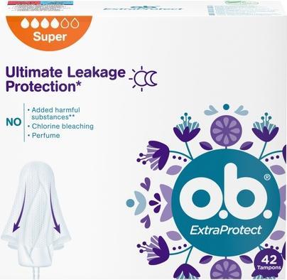 Actual product image o.b. ExtraProtect Super tampons - Variant: 42 ks (42 x, Regular)