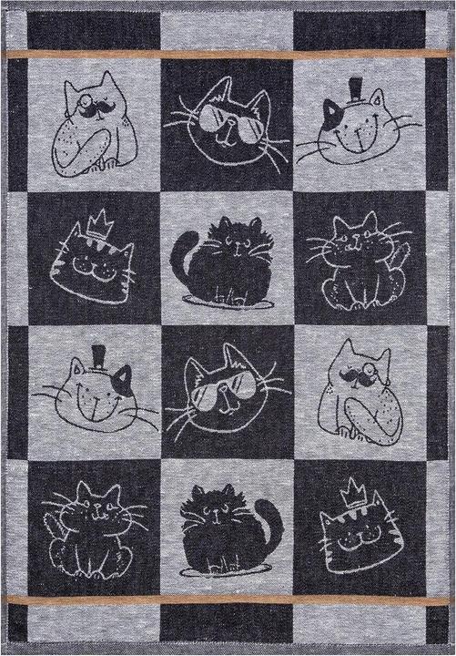 Produktbild Kracht 3er Pack Halbleinen Küchentuch Cool Cat (50 x 70 cm)