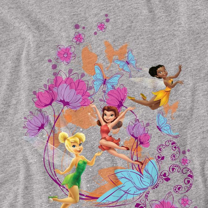 Actual product image Disney Interactive Studios Unisex Adult And Butterflies Tinker Bell & Rosetta T-Shirt (M)