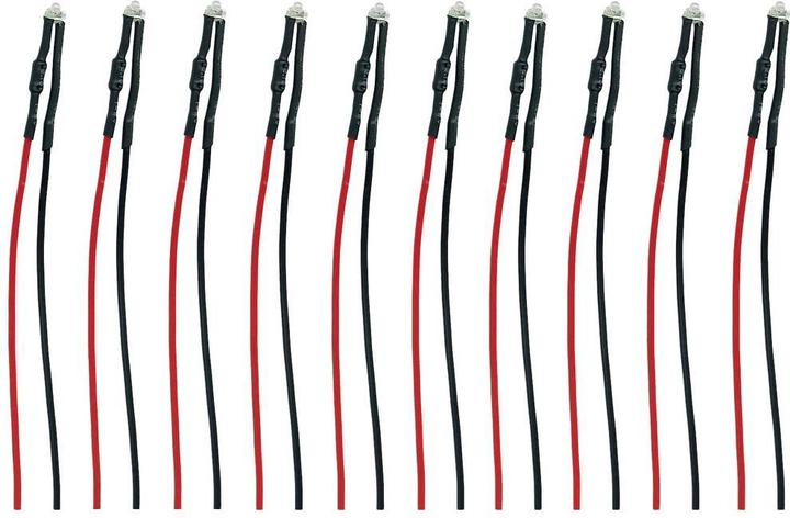 Actual product image Tams Electronics 81-50268-10-C LED with connection wires Blue 10 pcs.