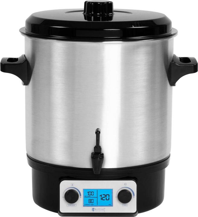 Produktbild Royal Catering Edelstahl Glühweintopf 27L Einkochtopf Glühweinkocher Einkochautomat LCD-Display (27 l)