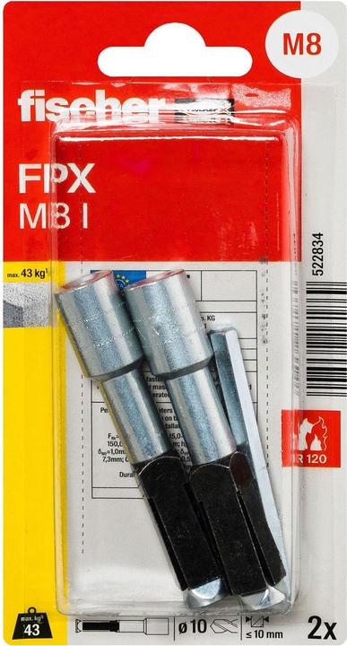 Image du produit Fischer Cheville pour béton FPX M8 (2 pcs)
